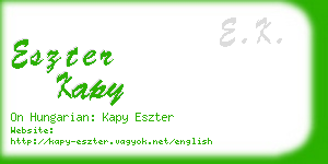 eszter kapy business card